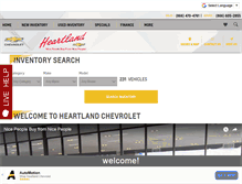 Tablet Screenshot of heartlandchevrolet.com